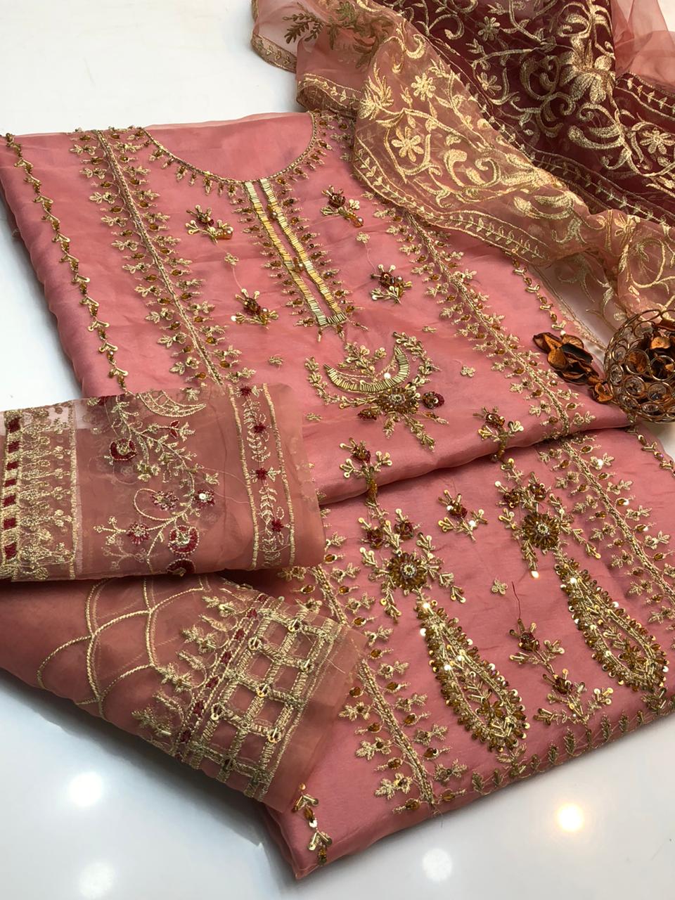 Premium Heavy Embroidered Lawn 3 Piece Suit