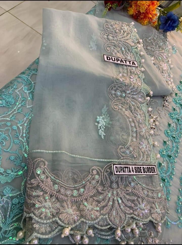 Luxury Embroidered Chiffon 3-Piece Suit – Party & Wedding Wear