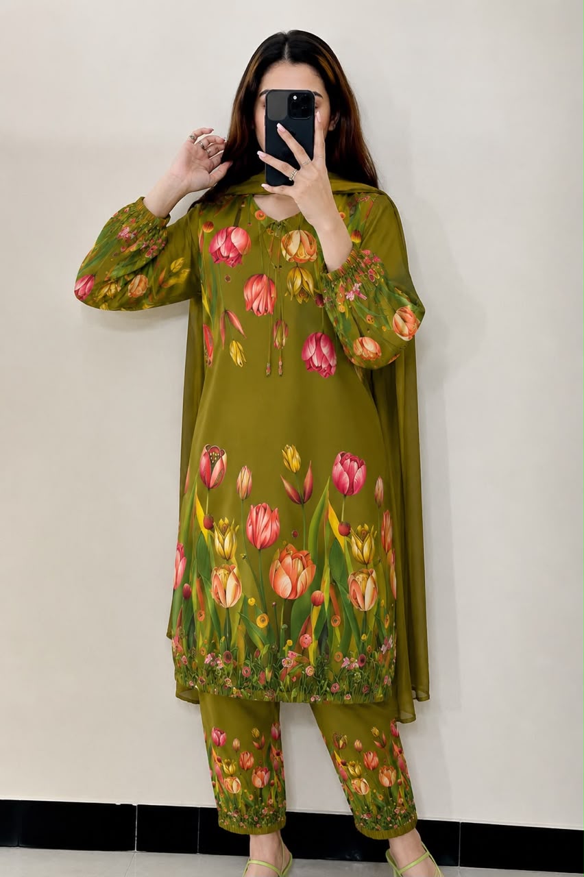 Women's Floral Printed 3-Piece Lawn Suit | Multiple Colours Available