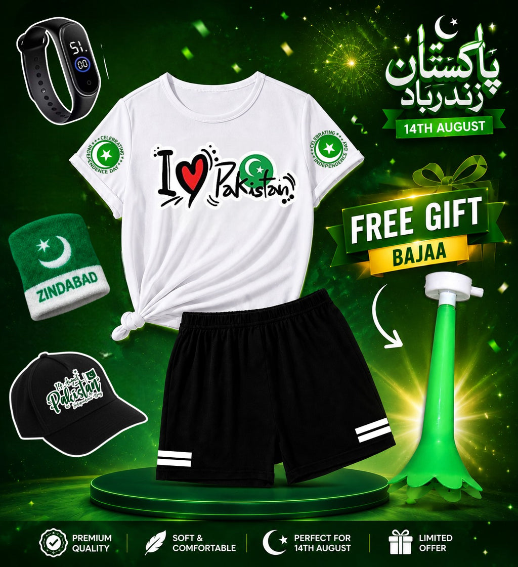 🇵🇰 14 August Kids Independence Day Dress Set