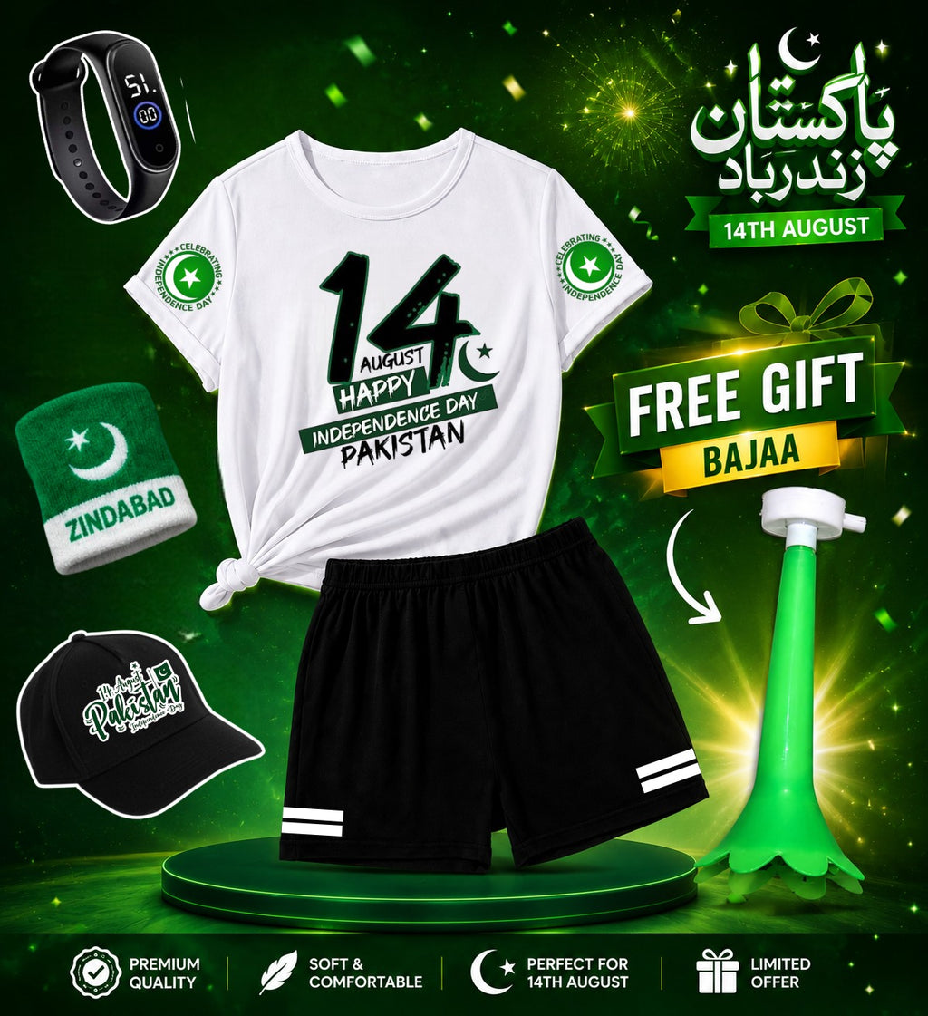 🇵🇰 14 August Kids Independence Day Dress Set