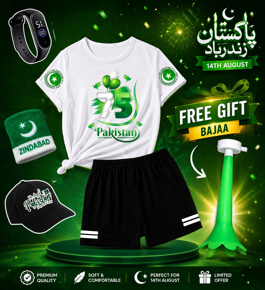 🇵🇰 14 August Kids Independence Day Dress Set