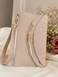 Luxury Women's Premium Wallet with Wrist Strap – Elegant Beige ✨👜