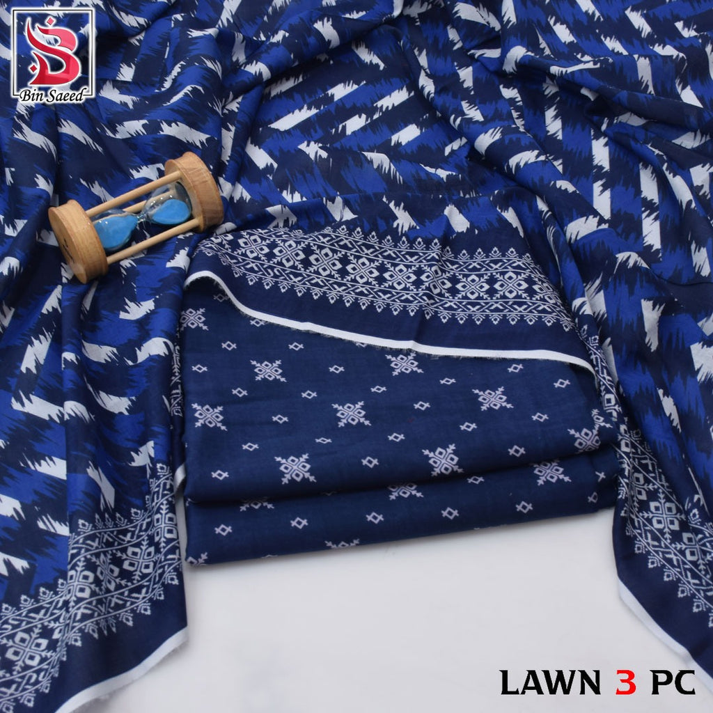 Women's Unstitched Lawn 3 Piece Suit – Premium Printed Summer Collection 🌸