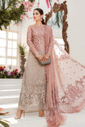 Luxury Embroidered 3 Piece Formal Suit – Blush Pink & Beige ✨