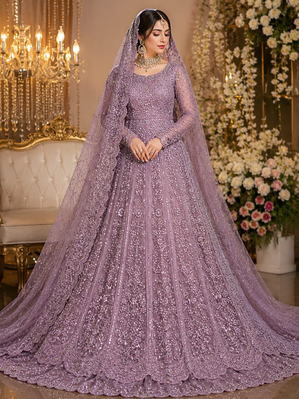 Beautiful Double Step bridal Maxi