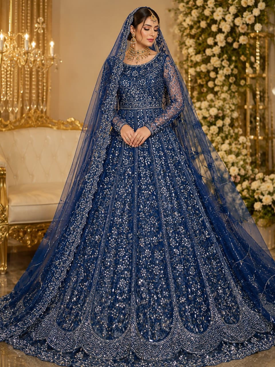 Beautiful Double Step bridal Maxi