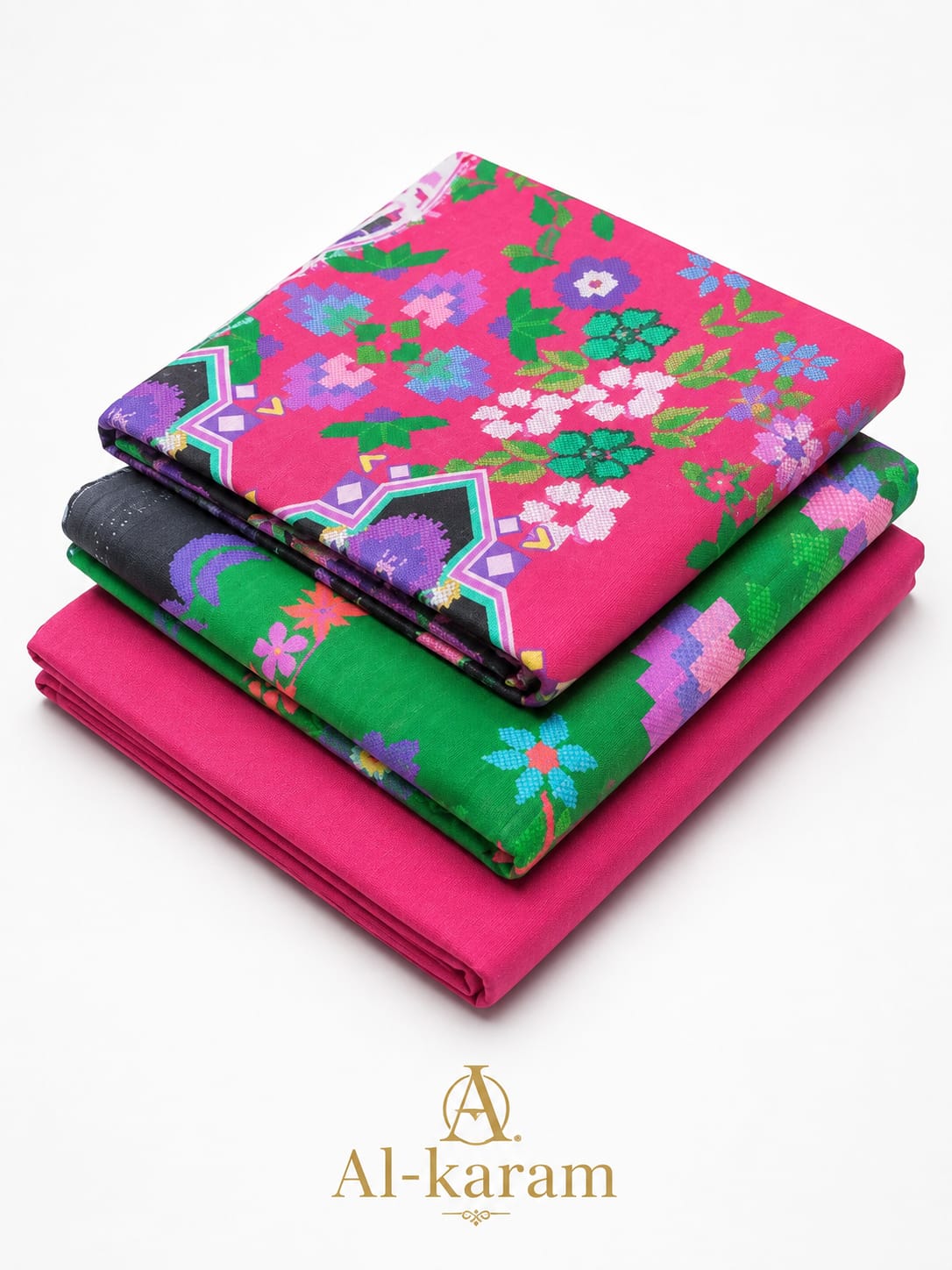 Alkaram Premium Floral Digital Print 3 Piece Lawn Suit
