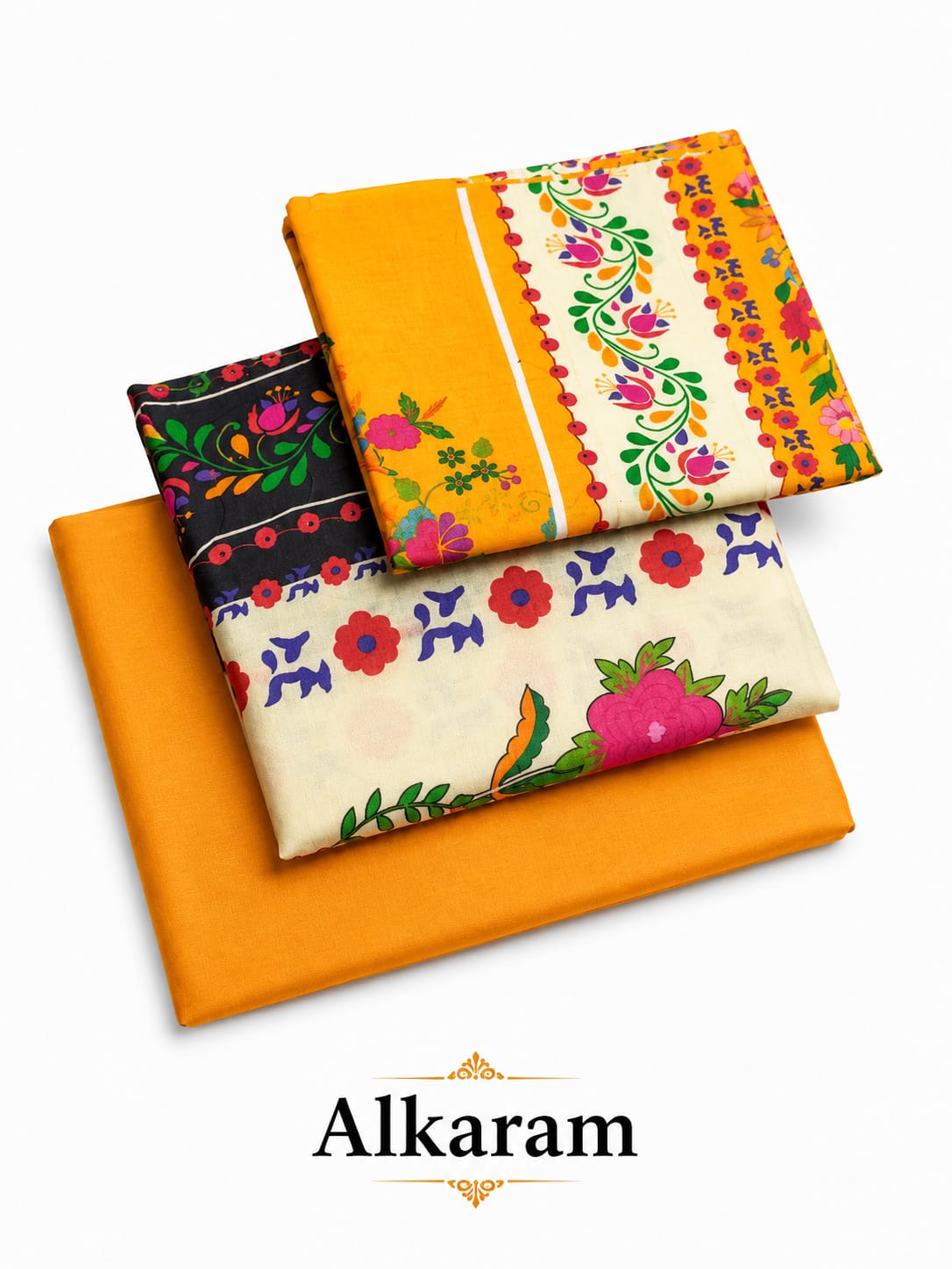 Alkaram Premium Floral Digital Print 3 Piece Lawn Suit