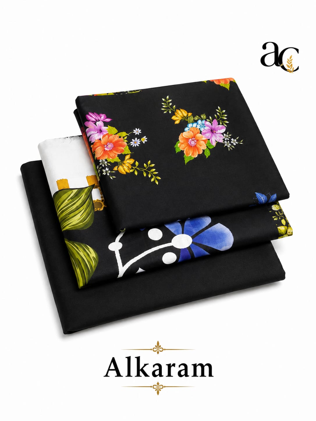 Alkaram Premium Floral Digital Print 3 Piece Lawn Suit