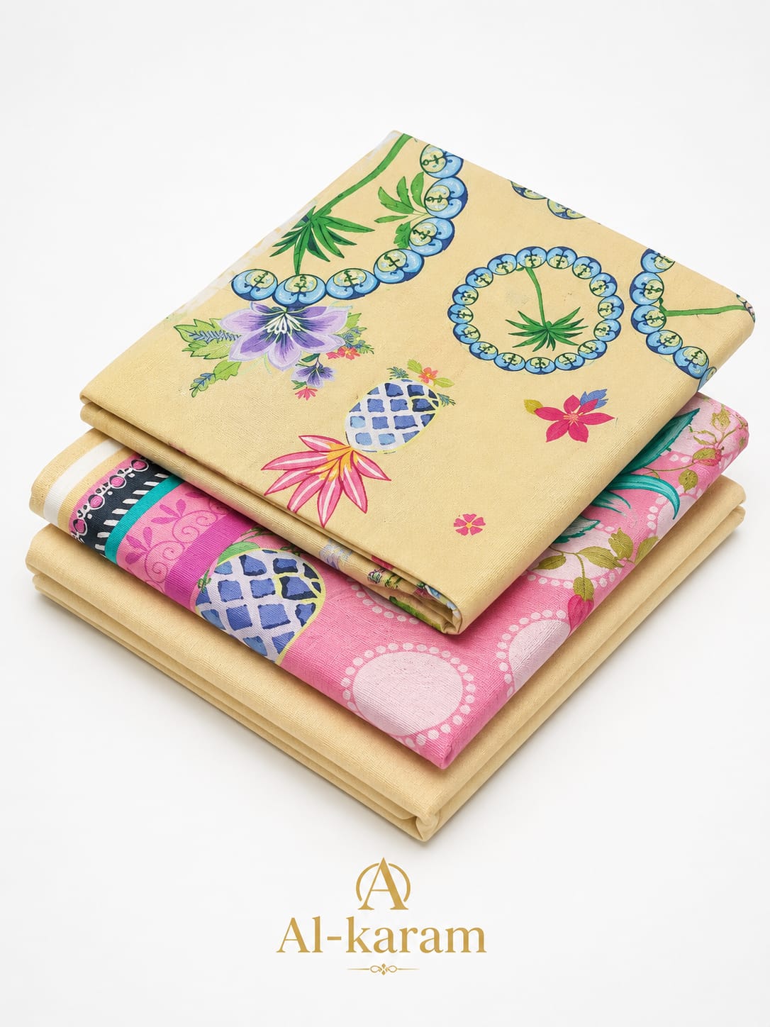 Alkaram Premium Floral Digital Print 3 Piece Lawn Suit